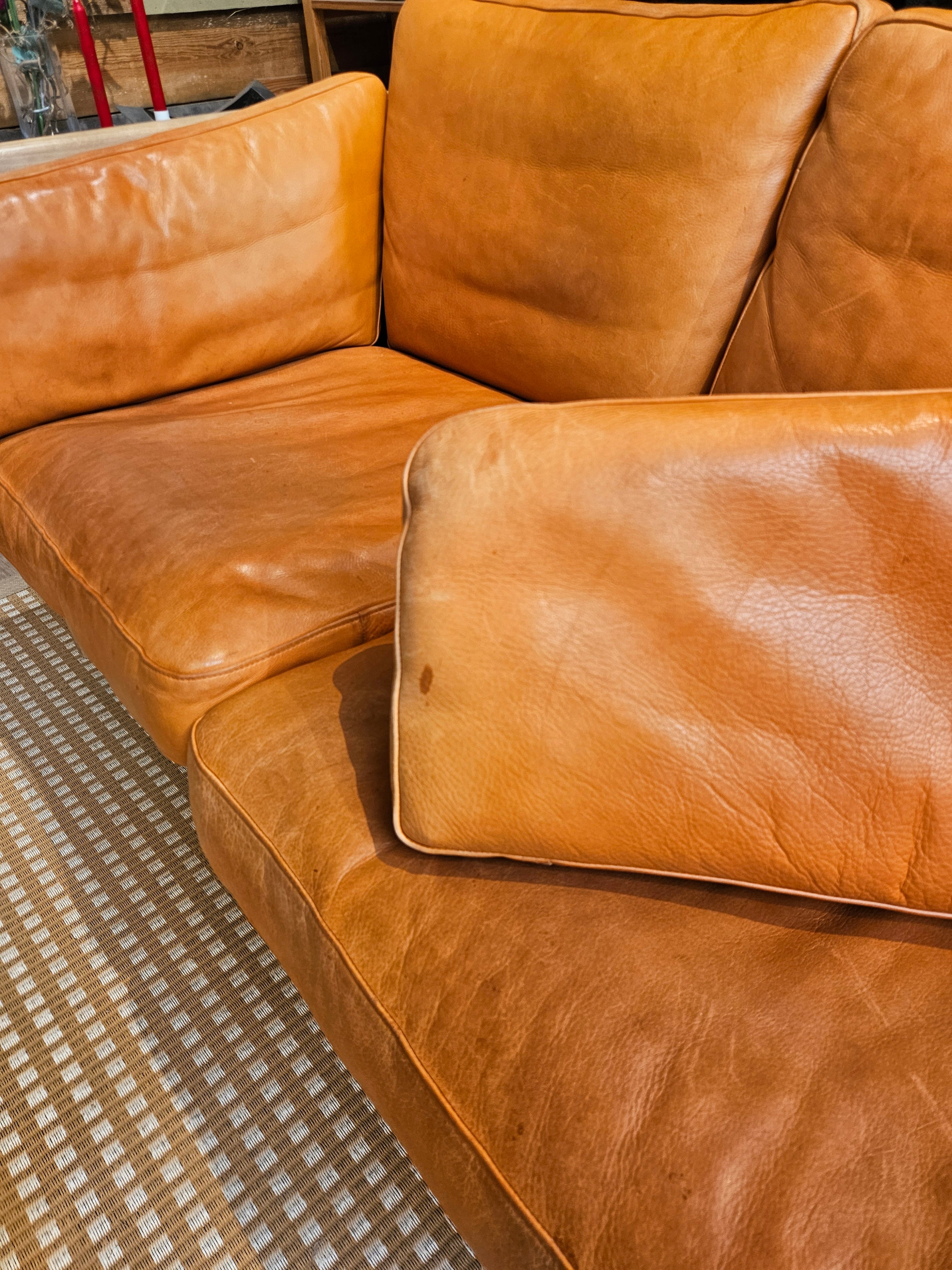 Lædersofa 2 prs